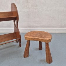 1950's Rustic Wooden Stool