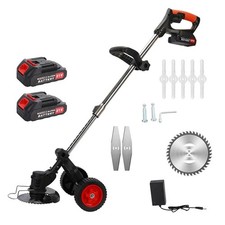Electric Lawn Mower Brushless Cordless Lawnmower with Telescopic Rod 3-in-1 UK