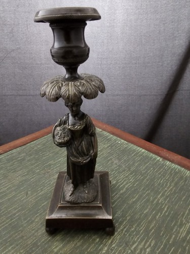 Antique bronze style candle - bronze,