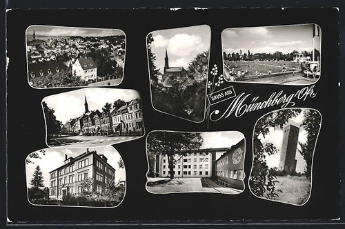 Postcard münchberg upper - of,