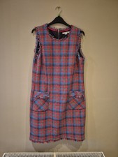 Boden Tweed Plaid Mini Dress