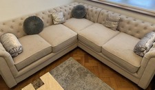Cream Fabric Corner Sofa