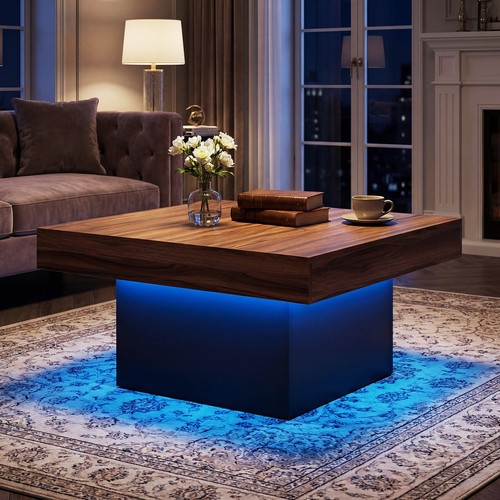 Square center table with led - table,