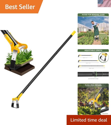 Durable push pull garden - hoe,