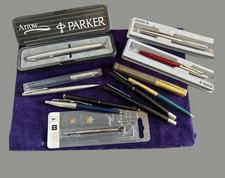 Collection Of Vintage Parker Pens - Biros , Ball Point , Fountain , Pencil