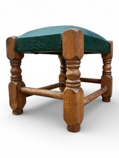 Vintage Oak Footstool With