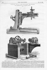 HETHERINGTON & CO Radial Drilling & Milling Machine Antique Print 1887