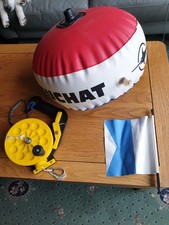 Surface Marker Bouy + Ratchet Spool and Line for Scuba Diving.