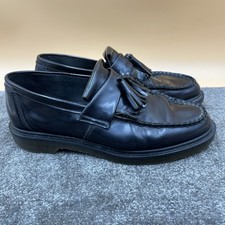 Dr Martens Adrian Men's Loafers Shoes Black Leather Slip-On Tassel UK 9 / EU 43