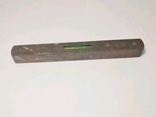 Vintage 9" W. Marples & Sons Brass Bound Brown Hardwood Spirit Level, No. 423896