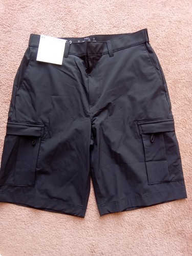 Men black cargo shorts - black,