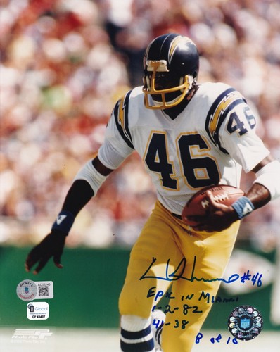 Chuck muncie signed chargers - signed,