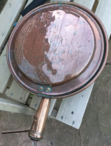 Large antique copper bed - antique,
