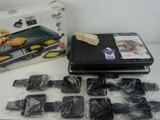 BIFINET H-3043 RACLETTE INDOOR GRIDDLE PLATE WITH 8 FONDUE TRAYS & SPATULAS