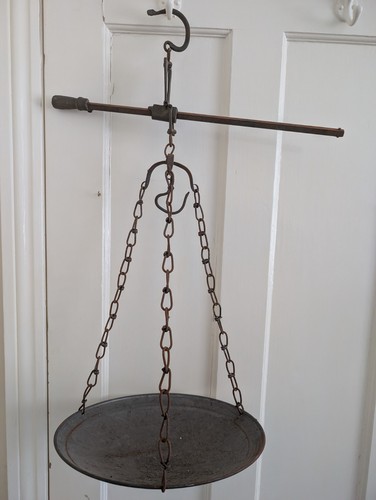 Brass steelyard antique scale