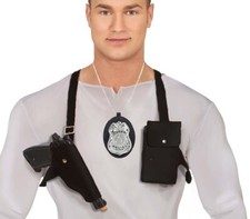 Police set chain badge - set,