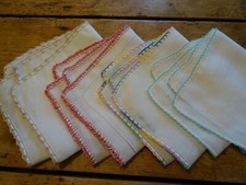 4 Vintage Coloured Crochet