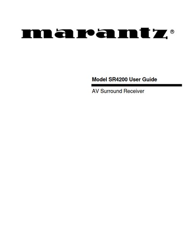 Marantz sr4200 surround - marantz,