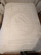 Large Linen Damask Tablecloth