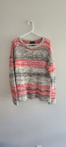 Chunky space dye knit crewneck - chunky, space-dye