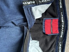 Lindstrands Men’s Blue Denim Motorcycle Jeans Size W34 L32 Excellent Condition