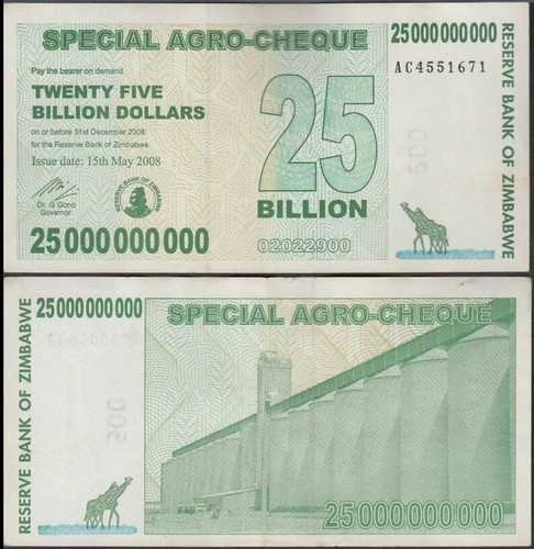 Zimbabwe billion dollars - billion,