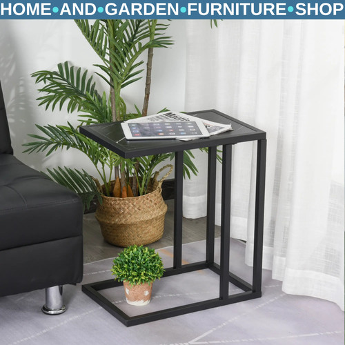 Side table with metal legs - table,
