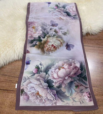 55"X13"Purple Peony Print Pure