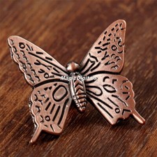 Antique Bronze Brass Butterfly Drawer Handles Door Knob Cabinet Pulls Alloy M8D3