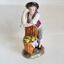 Sitzendorf porcelain Fruit Picker Figurine 12cm. Stamp to Base. Read Description