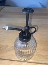 Small Glass Spray Mister Bottle for Plants, Fine Mist, Black Mister/clear Glass