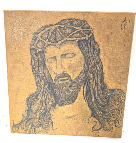 Charcoal sketch jesus crown - charcoal,