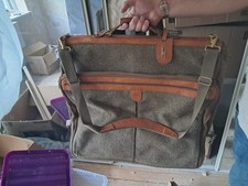 Hartmann Vintage 1980s Leather Mounted Suit Carrier Luggage with Hanger