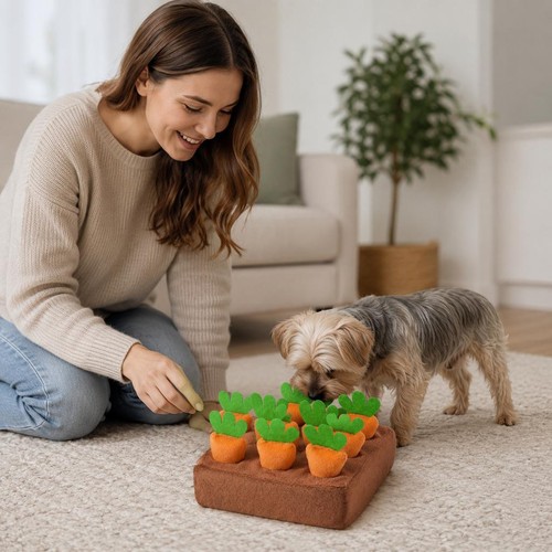 Dog snuffle mat carrot puzzle - snuffle,