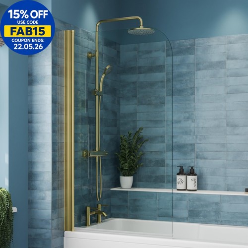 Luxura curved edge bath shower - edge,