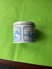 COLLECTABLE BLUE AND WHITE TIN DUTCH SCENES