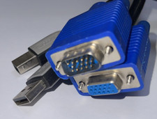 SiteCom VGA Male TO Female PC MONITOR TV LCD screen LEAD 1.9m + integrated USB