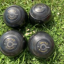 Taylor Rolph Concorde Lawn Bowls Size 4 15/16 with Leather Weikin Bag
