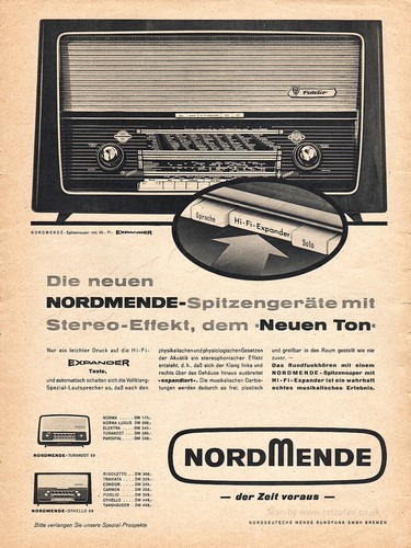 1958 nordmende radio - nordmende, original