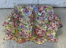 Vintage James Kent Ltd. Longton Chintz Apple Blossom Divided Dish  England