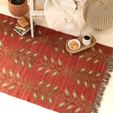 Kilim Rug Wool Jute Rug
