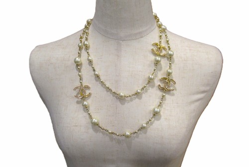 Chanel long necklace faux - long,