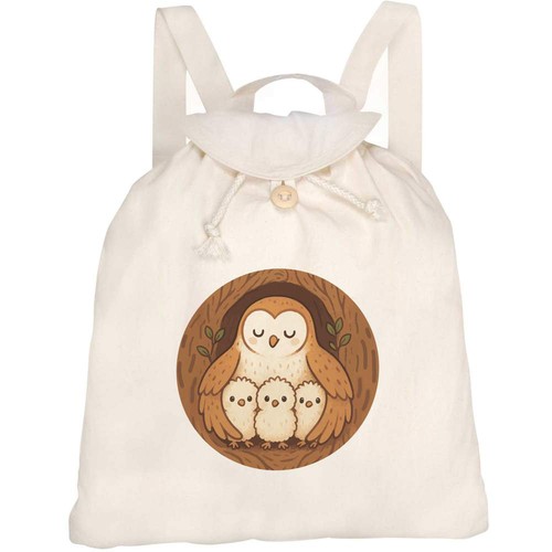 Mother barn owl - &, chicks'