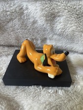 Vintage Pluto with Bone Ceramic Figurine Disney