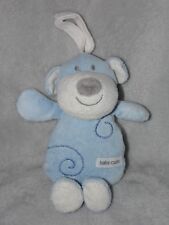 Mothercare puppy soft toy blue Baby Curls rattle comforter dog
