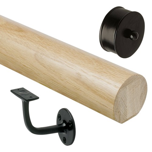 Solid oak mopstick wall - solid,