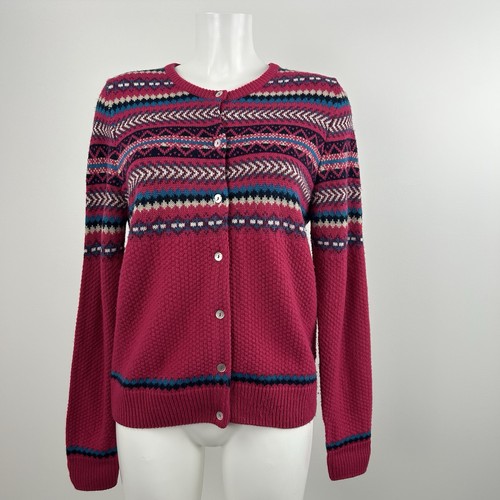 Fair isle pink cardigan - isle,