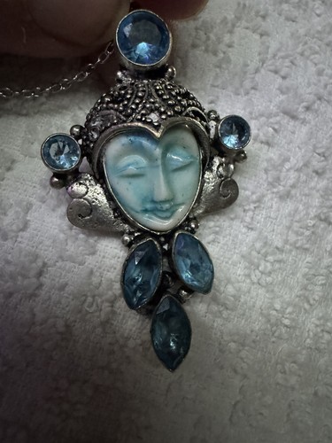 Vintage silver 925 - silver, blue