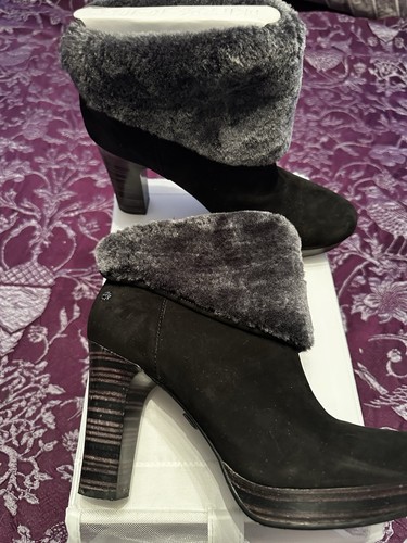 Ugg black suede block heel - ugg,