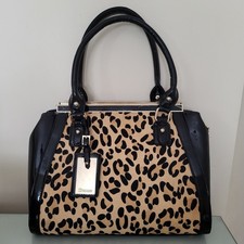 DUNE Leopard Patent BNWOT protectivebstrips Dust Bag inc.
